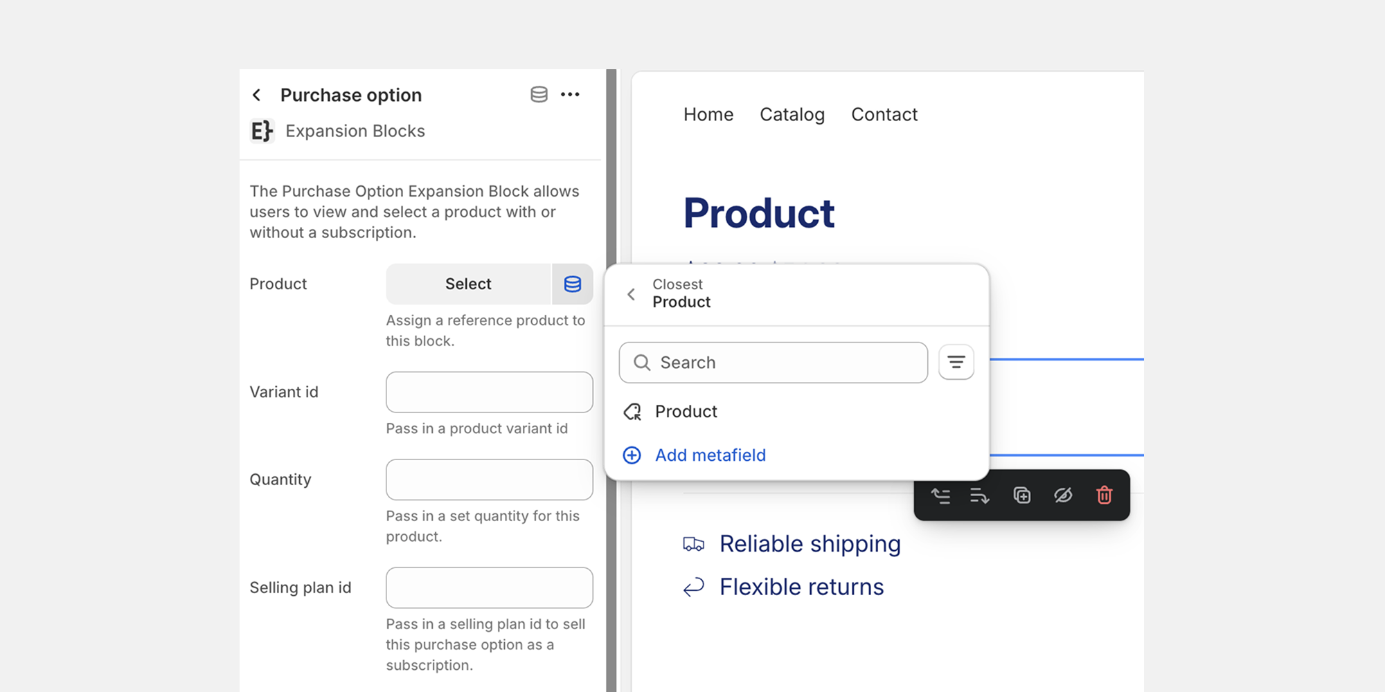 Subscription widget