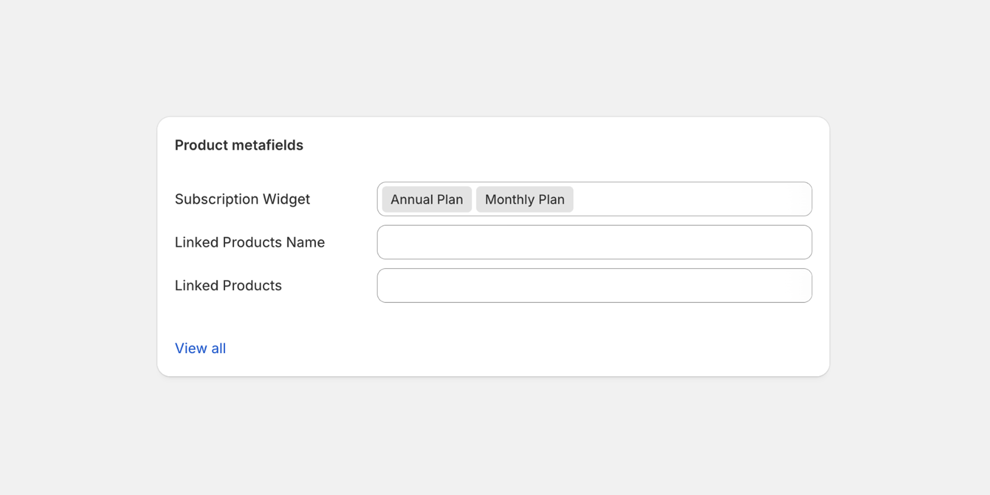 Subscription widget